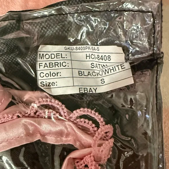 New Black and White Striped with Pink accents Boned Underbust corset - Picture 3 of 6